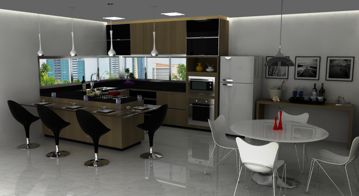 muebles de cocina acojedores de estilo moderno